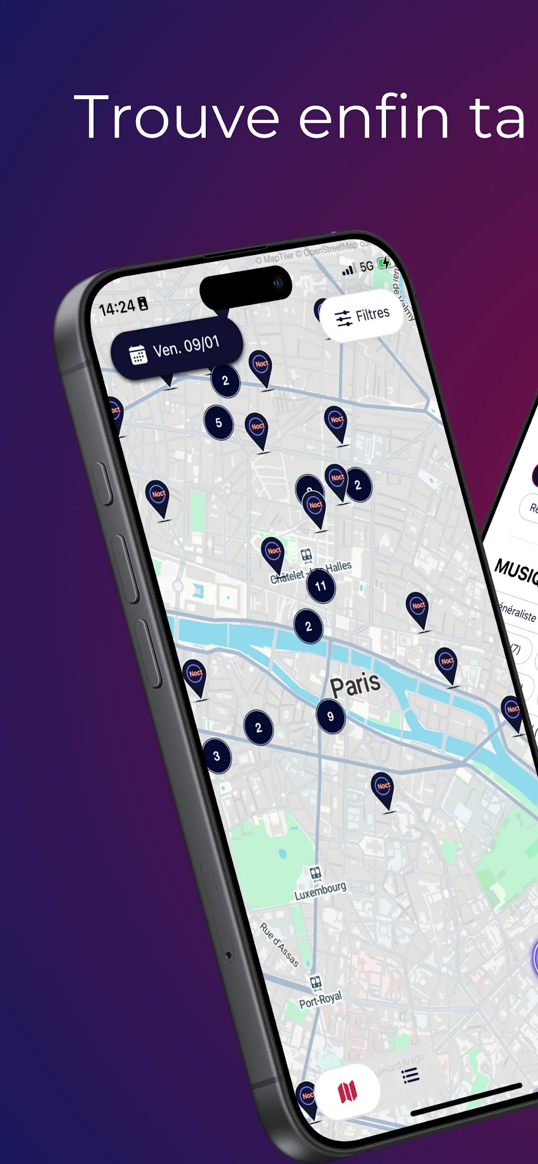 Carte interactive des soirées